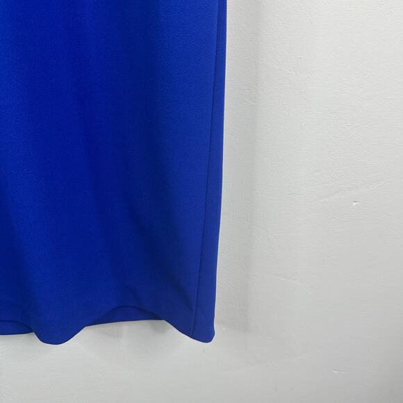 Calvin Klein Royal Blue V-Neck Keyhole Sheath Dress - Picture 2 of 7